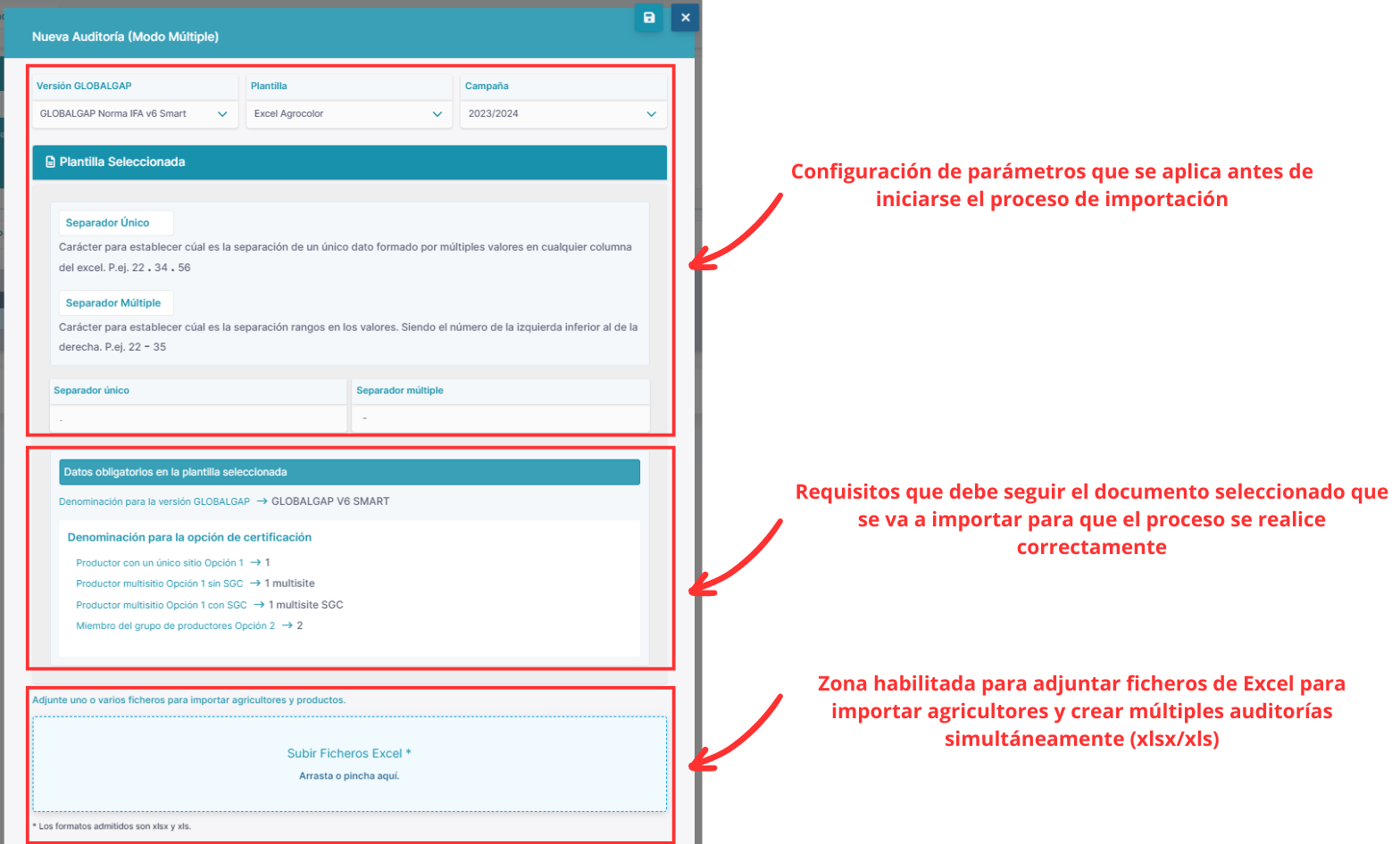 Creación Múltiple Auditorías
