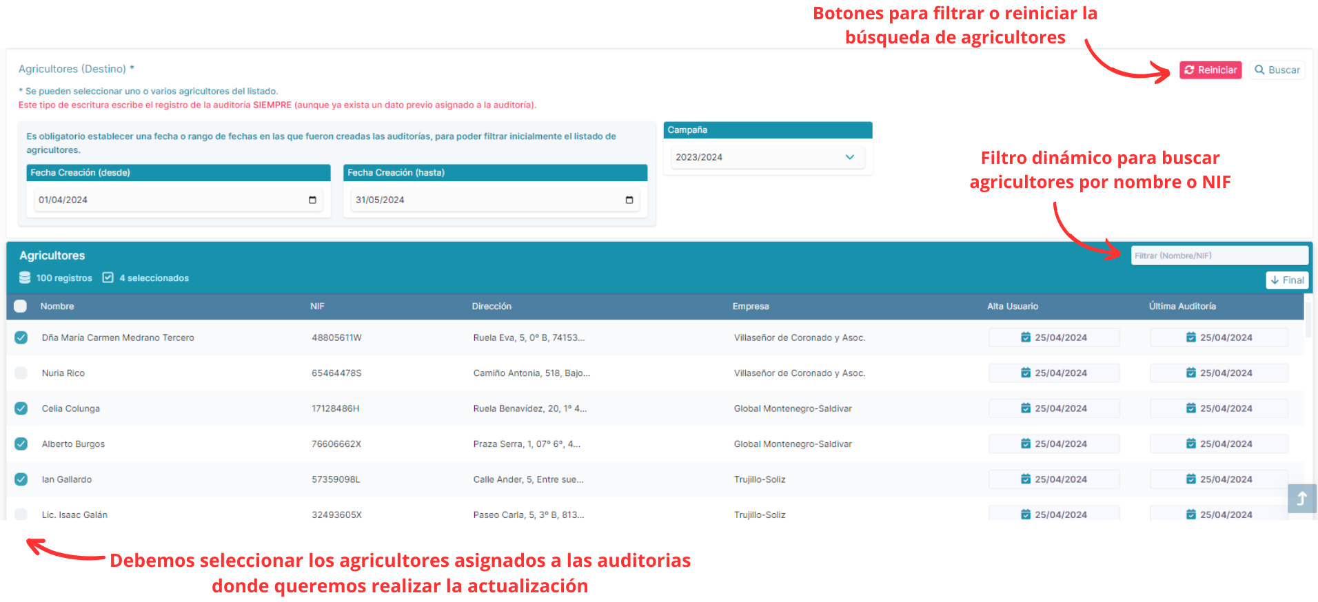 Condiciones Avanzada