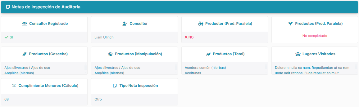 Detalles Notas Inspeccion